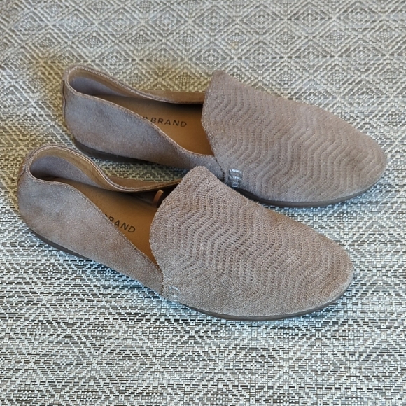 Lucky Brand Shoes - Lucky Brand Suede Slip-On Loafers with Chevron Detailing